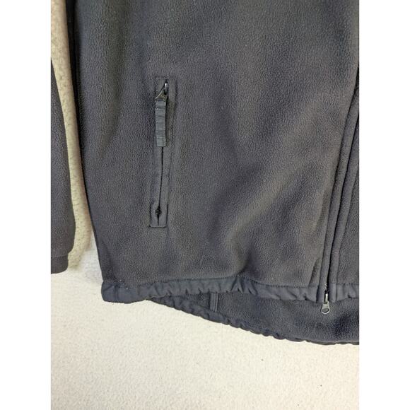 Duluth Trading Jacket Mens Large Tall LT Black Fleece Lined Zip Up Pockets Hood - Picture 10 of 16